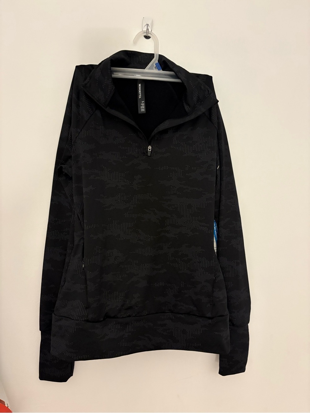 NWT Mondetta Black Half-Zip Hoodie Sweatshirt